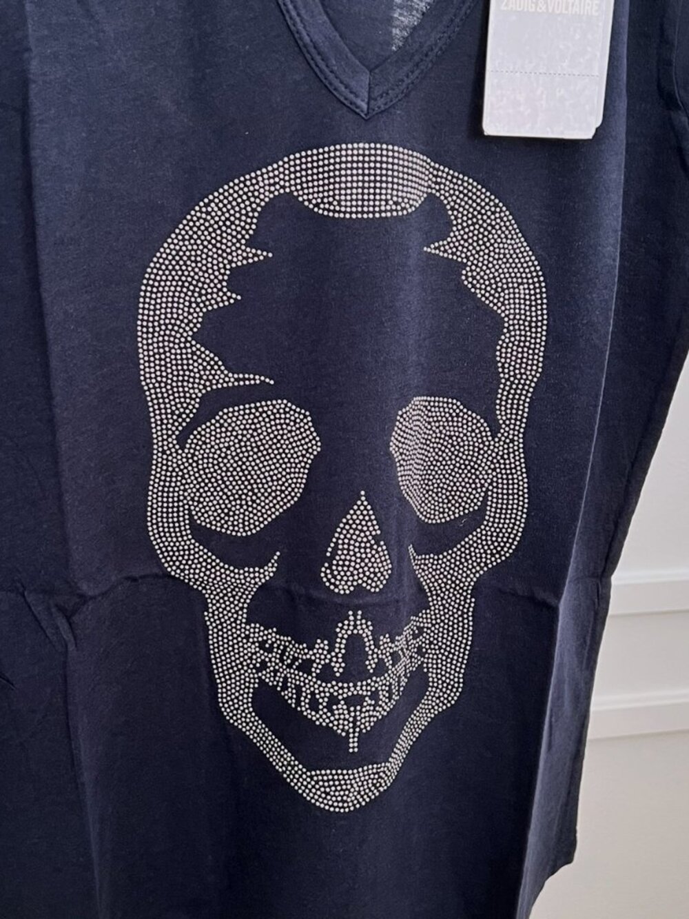 NWT - Zadig & Voltaire Brooklyn Strass T-shirt - Marine💙 - Picture 3 of 4